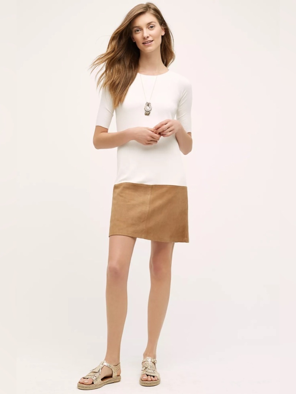Bailey 44 Colorblock Suede Dress
